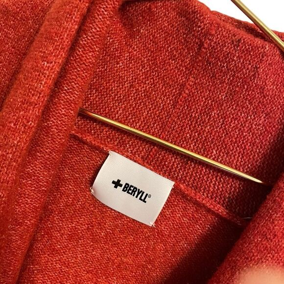 Beryll Cocoon Cashmere Cardigan Oversized Open Front Rust OS NWT - Picture 3 of 7